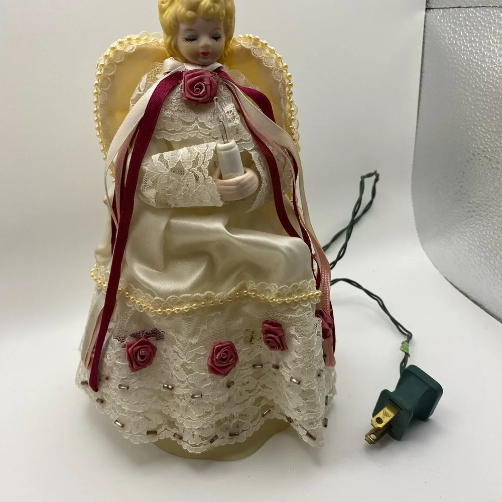 Vintage GE Angel Tree Topper Merry Midget Working No Box